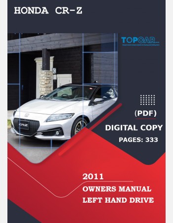 honda cr-z 2011 owners manual